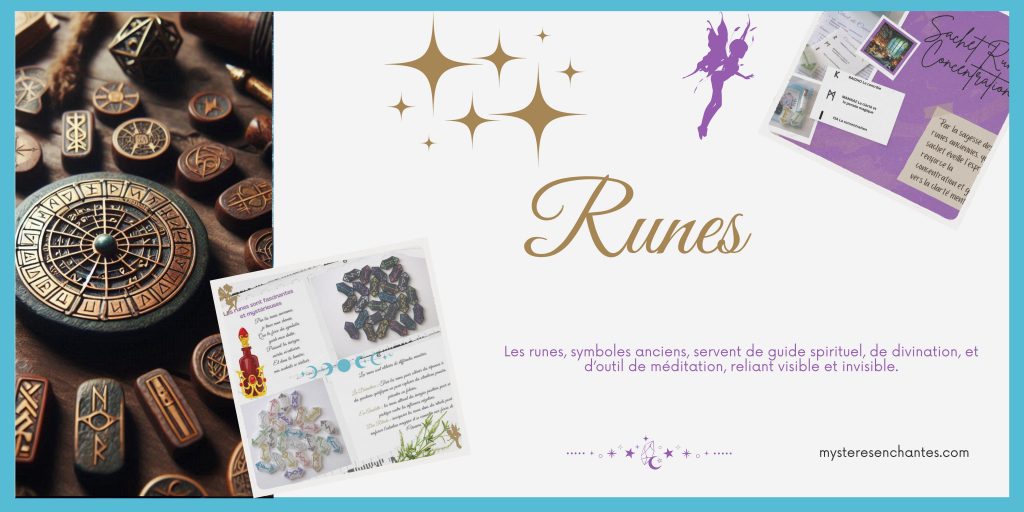 Les runes, symboles anciens, servent de guide spirituel, de divination, et d’outil de méditation, reliant visible et invisible